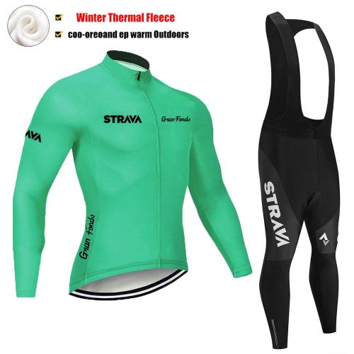 Road Race Pro Team Cycling Long-sleeved Fleece Suit Strava