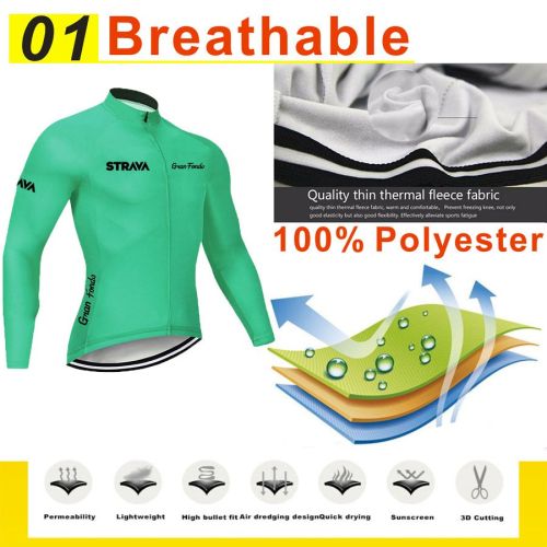 Road Race Pro Team Cycling Long-sleeved Fleece Suit Strava