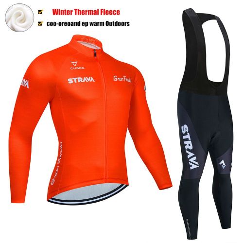 Road Race Pro Team Cycling Long-sleeved Fleece Suit Strava