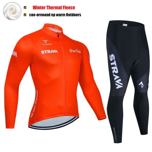 Road Race Pro Team Cycling Long-sleeved Fleece Suit Strava