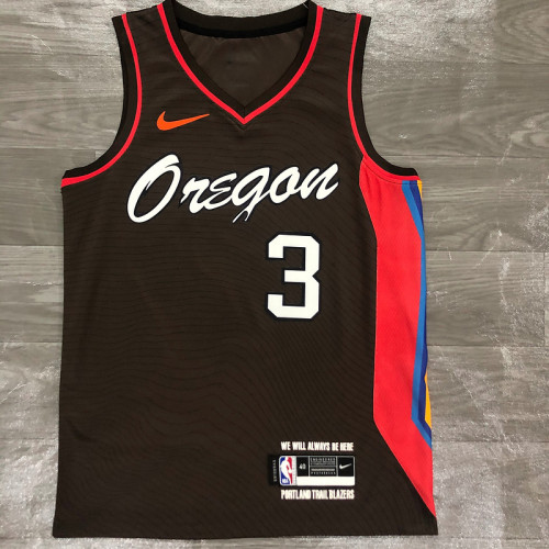 Men's C.J. McCollum Brown 2020-21 Player Swingman Jersey - City Edition