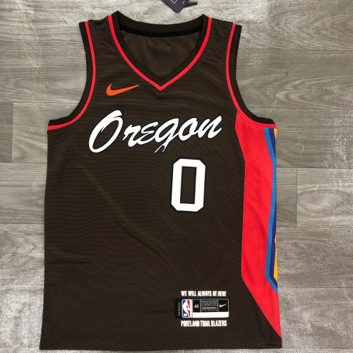 Men's Damian Lillard Brown 2020-21 Player Swingman Jersey - City Edition