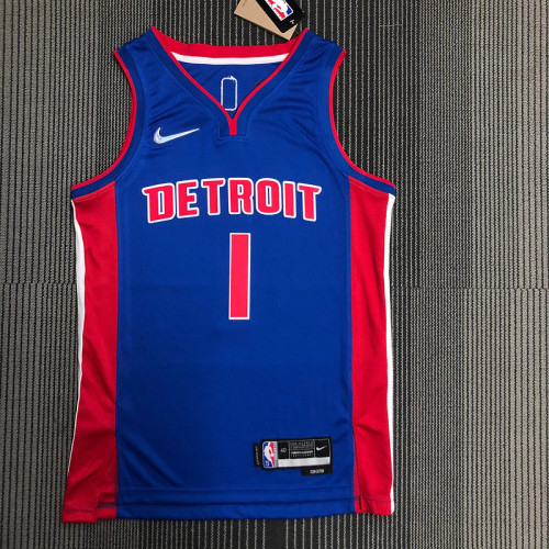 Men's Allen Iverson Blue Team Jersey - 75th Anniversary Edition