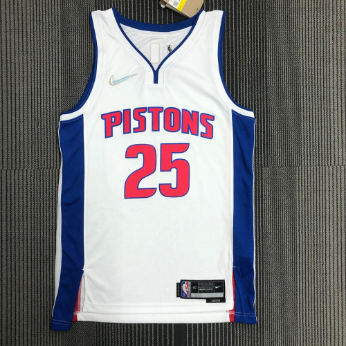 Men's Derrick Rose White Team Jersey - 75th Anniversary Edition