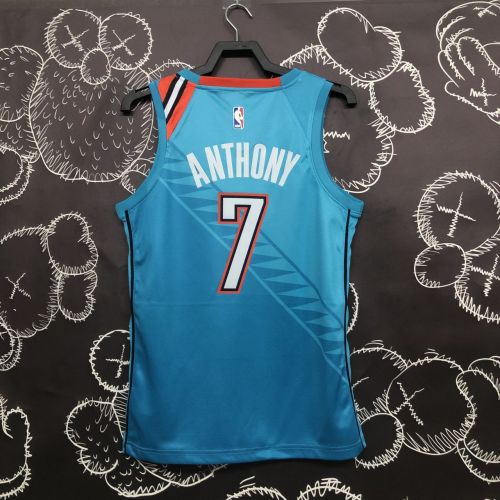 Men's Carmelo Anthony Blue Team Jersey - City Edition