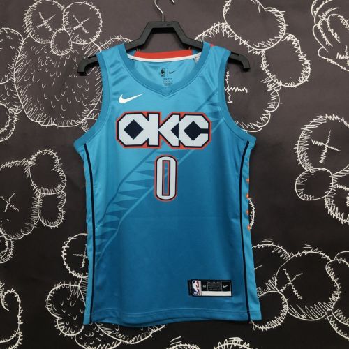 Men's Russell Westbrook Blue Team Jersey - City Edition