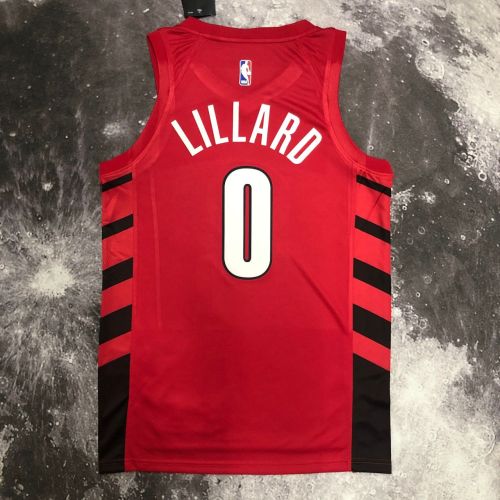 Men's Damian Lillard Red Team Jersey - Statement Edition