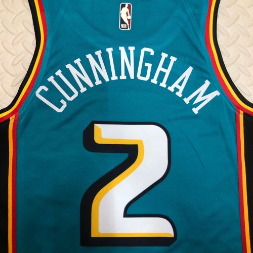 Men's Cade Cunningham Blue Retro Team Jersey