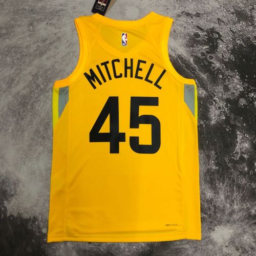 Men's Donovan Mitchell Yellow Away Team Jersey