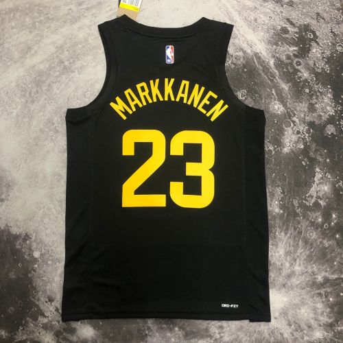 Men's Lauri Markkanen Black Team Jersey - Statement Edition