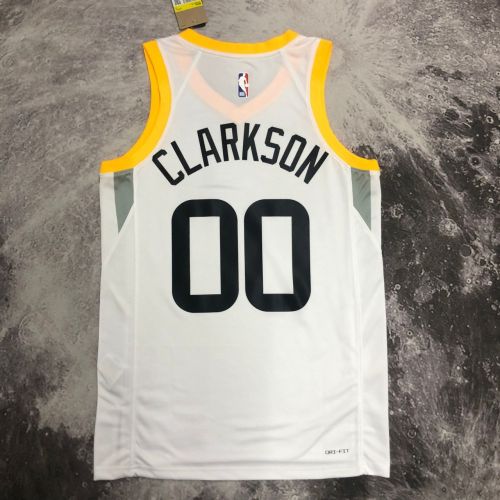 Men's Jordan Clarkson White Home Team Jersey