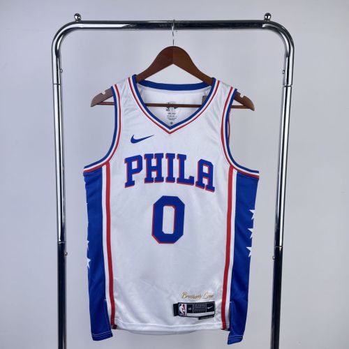 Men's Tyrese Maxey Home White Team Jersey