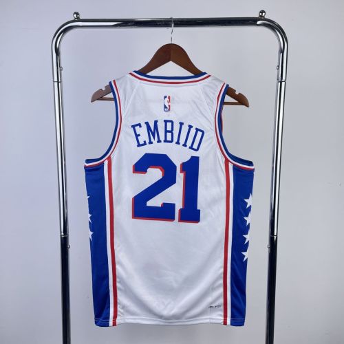Men's Joel Embiid Home White Team Jersey