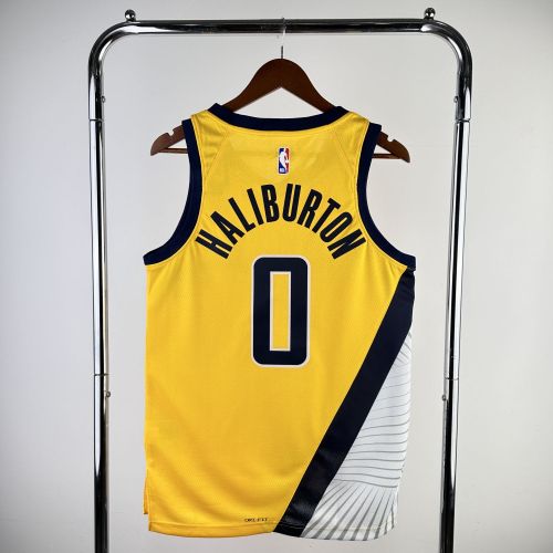 Men's 2023 Tyrese Haliburton Yellow Team Jersey - Statement Edition