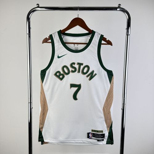 Men's 2024 Jaylen Brown White Team Jersey - City Edition