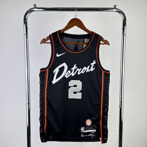 Men's 2024 Cade Cunningham Black Team Jersey - City Edition