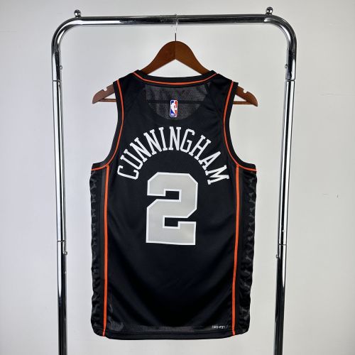 Men's 2024 Cade Cunningham Black Team Jersey - City Edition