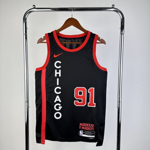 Men's 2024 Dennis Rodman Black Team Jersey - City Edition