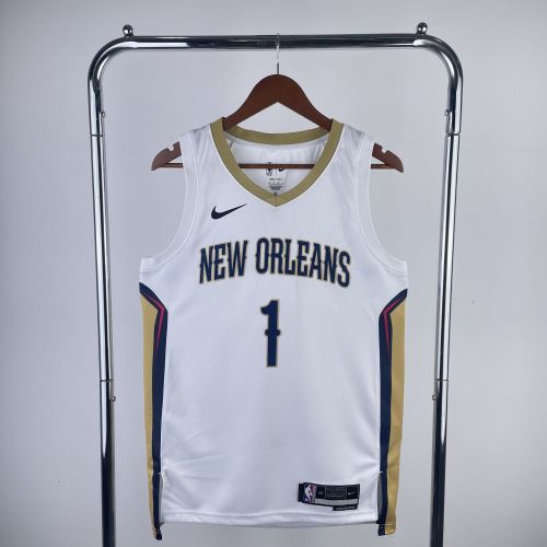 Men's 2023 Zion Williamson White Home Team Jersey