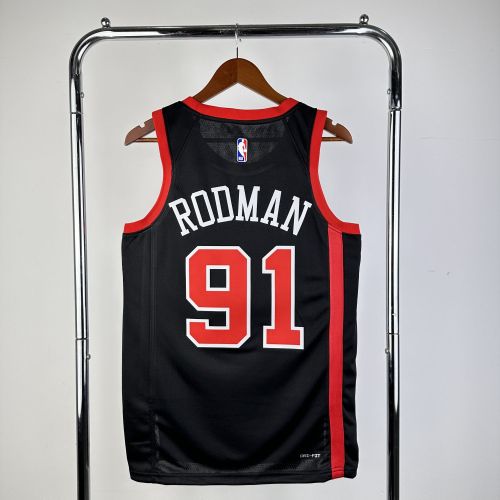 Men's 2024 Dennis Rodman Black Team Jersey - City Edition