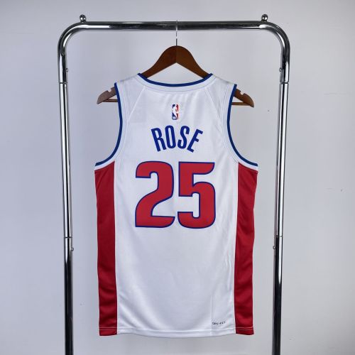 Men's 2023 Derrick Rose White Team Jersey