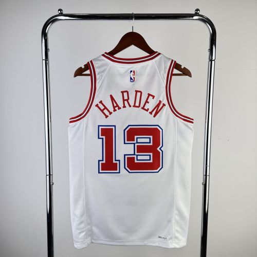 Men's 2024 James Harden White Team Jersey - City Edition