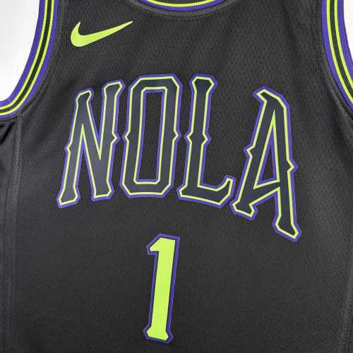 Men's 2024 Zion Williamson Black Team Jersey - City Edition