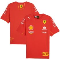 Scuderia Ferrari F1 2024 Team Carlos Sainz T-Shirt