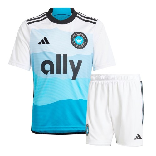Kids Charlotte FC 2024 Home Jersey and Short Kit