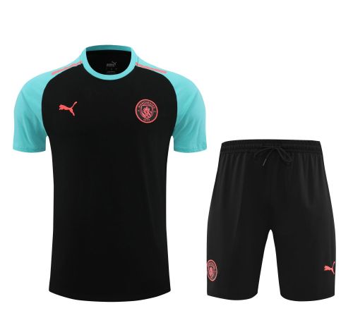 Manchester City 24/25 Team Shirt and Shorts Set Black