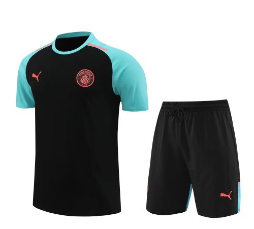 Manchester City 24/25 Team Shirt and Shorts Set Black