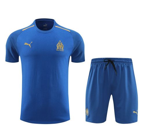 Olympique Marseille 24/25 Team Shirt and Shorts Set Blue