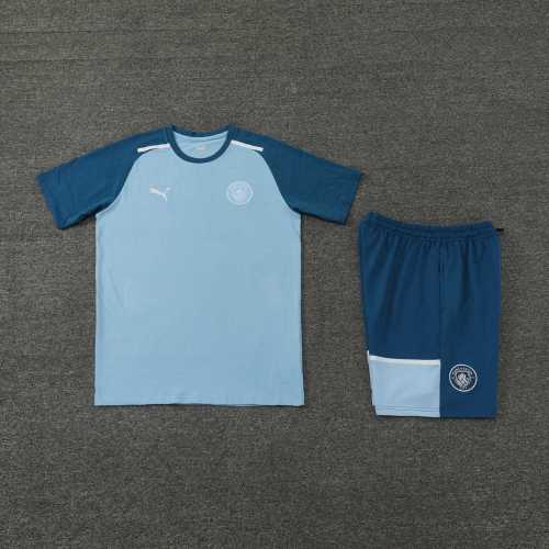 Manchester City 24/25 Team Shirt and Shorts Set Blue