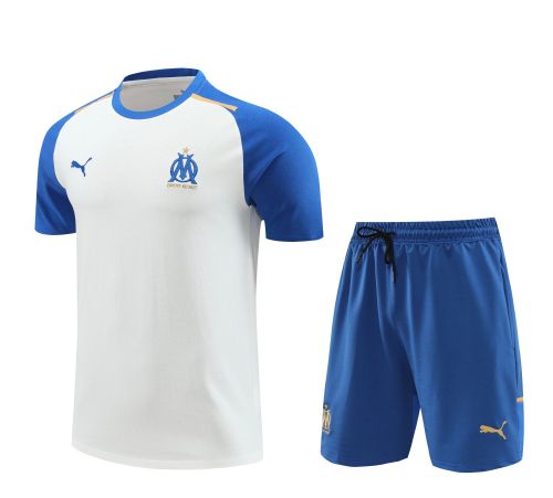 Olympique Marseille 24/25 Team Shirt and Shorts Set White