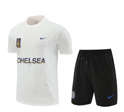 Chelsea 24/25 Team Shirt and Shorts Set White