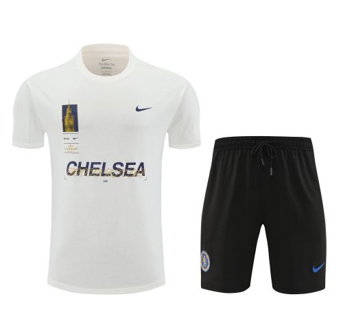 Chelsea 24/25 Team Shirt and Shorts Set White