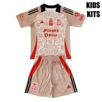 Kids Tigres UANL 24/25 Earth Day Jersey and Short Kit