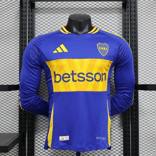 Player Version Boca Juniors 24/25 Home Long Sleeve Authentic Jersey