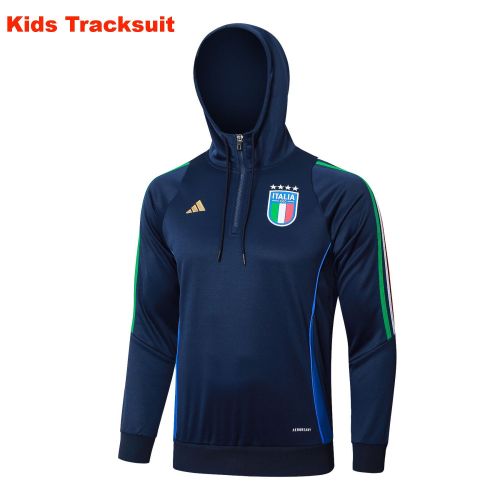 Kids Italy 2024 Half-Zip Hoodie and Pants Set E857