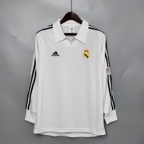 Real Madrid 2001/2002 UCL Centenary Home Long Sleeve Retro Jersey