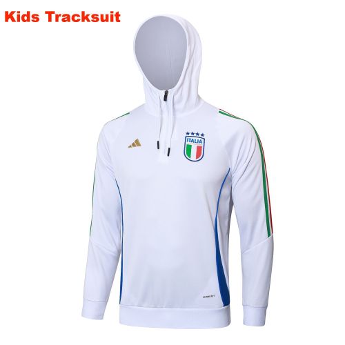 Kids Italy 2024 Half-Zip Hoodie and Pants Set E858