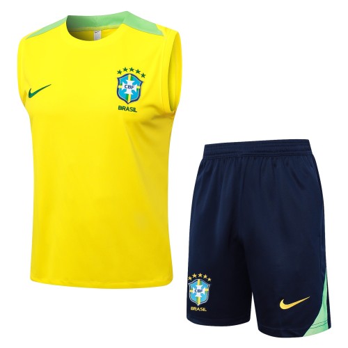 Brazil 2024 Sleeveless Jersey and Shorts Set D1151