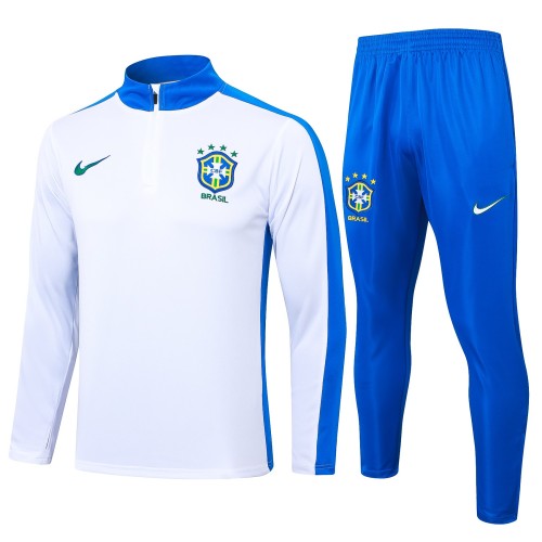 Brazil 2024 Half-Zip Training Sweatshirt and Pants Set B917