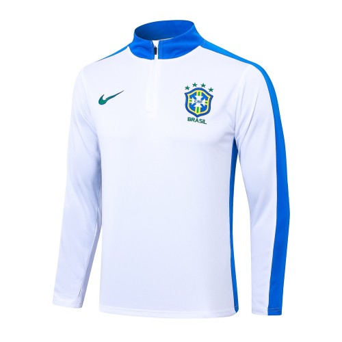 Brazil 2024 Half-Zip Training Sweatshirt and Pants Set B917
