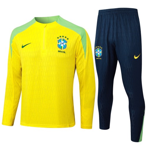 Player Version Brazil 2024 Half-Zip Training Sweatshirt and Pants Set B935