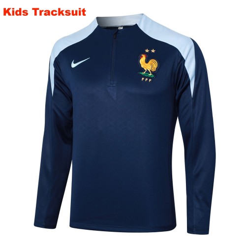Kids France 2024 Half-Zip Training Sweatshirt and Pants Set E867