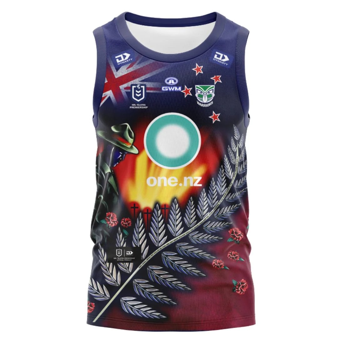 US$ 19.99 - New Zealand Warriors 2024 Men's Training Singlet