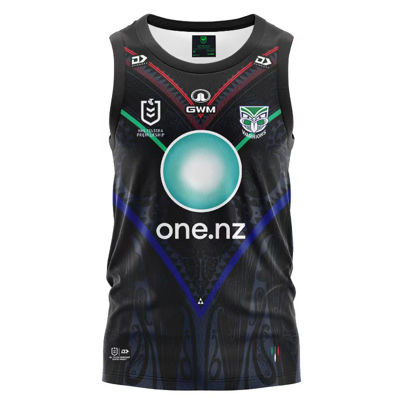 【海外Ｍサイズ】NRL ＮＺ・ウォーリアーズ トレーニング タンクトップ US$ 19.99 - New Zealand Warriors 2024 Men's Training Singlet