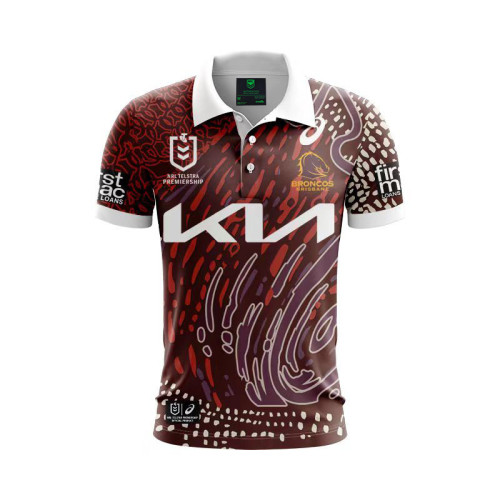 Brisbane Broncos 2024 Men's Indigenous Polo Shirt