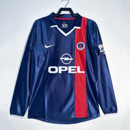 PSG 2001/2002 Home Long Sleeve Retro Jersey
